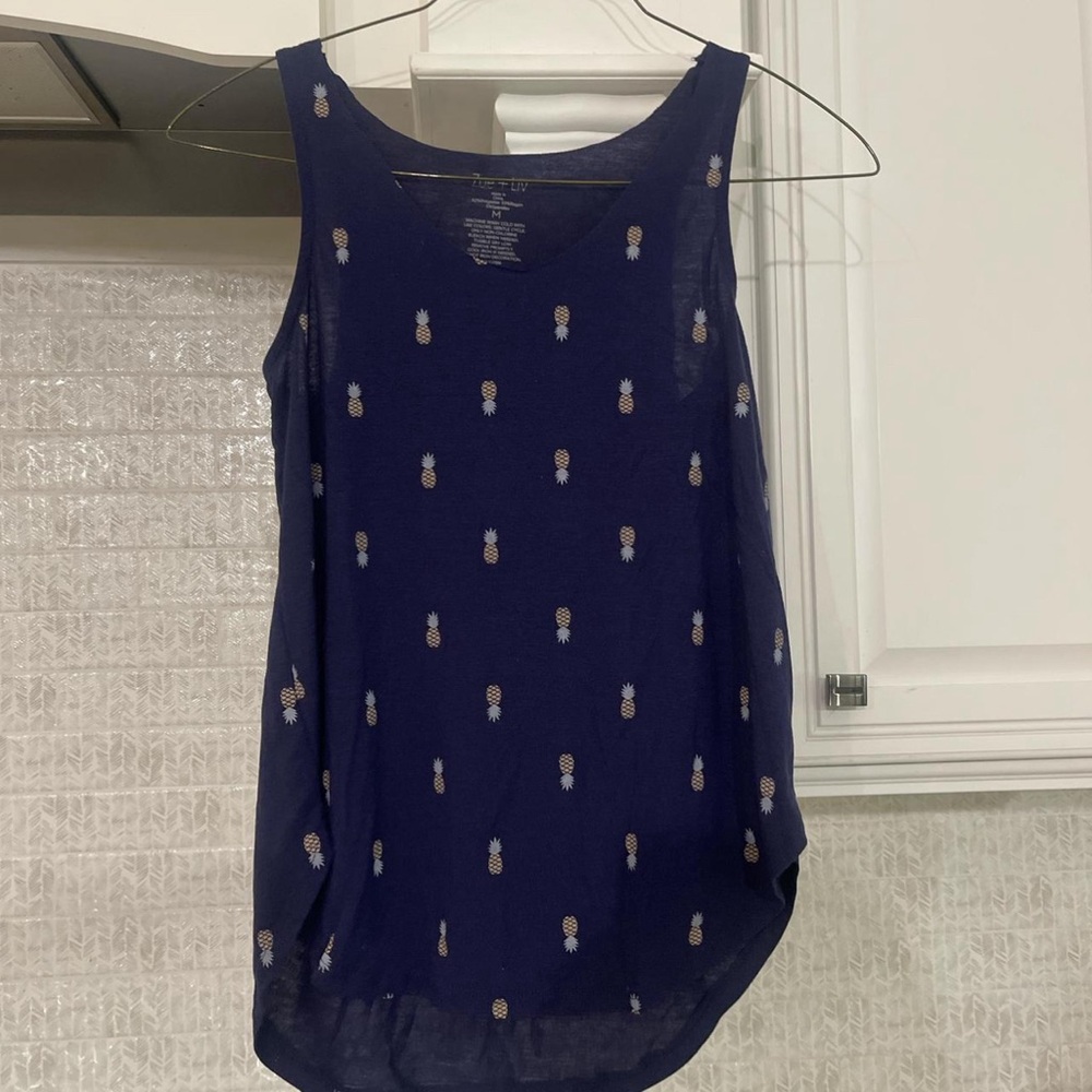 navy tank top